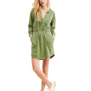 Daily Practice by Anthropologie Utility Mini Dress Sweatshirt Long Sleeve XS